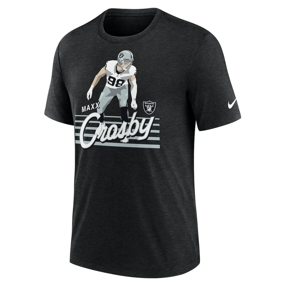 Maxx Crosby Las Vegas Raiders Player Graphic T-Shirt - Heather Black - Nike