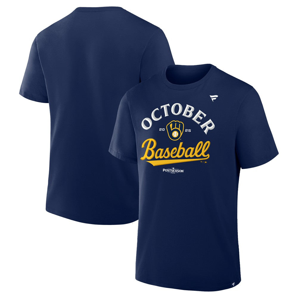 Milwaukee Brewers 2025 MLB Postseason Locker Room T-Shirt Online