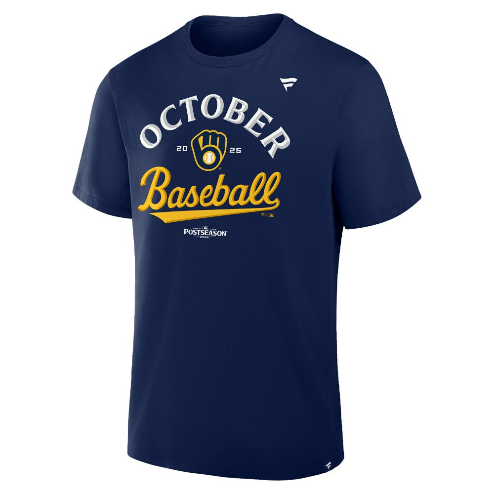 Milwaukee Brewers 2025 MLB Postseason Locker Room T-Shirt Online