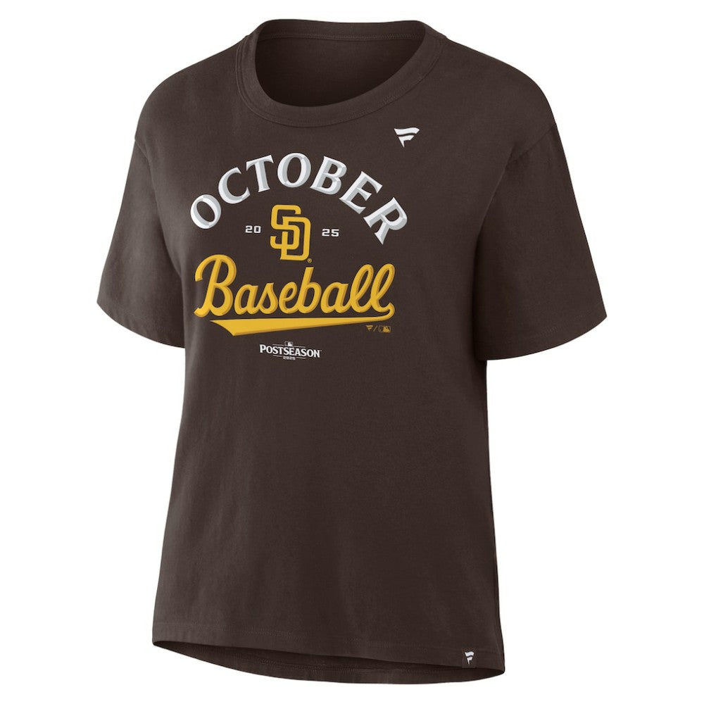 San Diego Padres  Women's 2025 MLB Postseason Locker Room T-Shirt Near Me