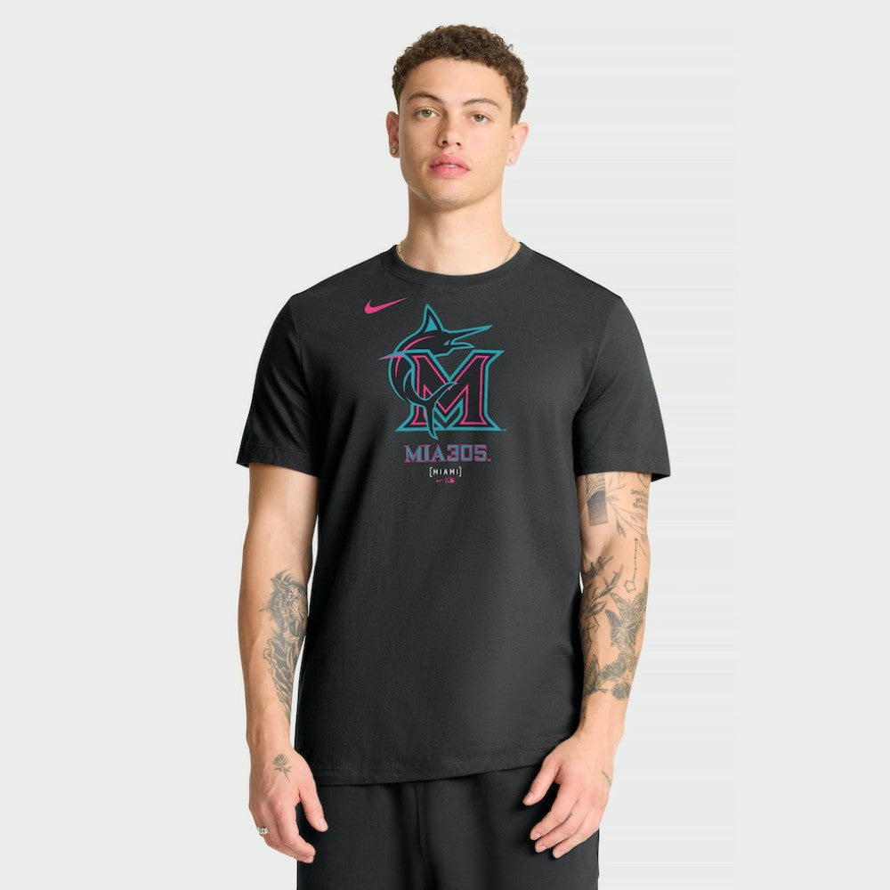 Miami Marlins Nike City Connect Large Logo T-Shirt Near Me