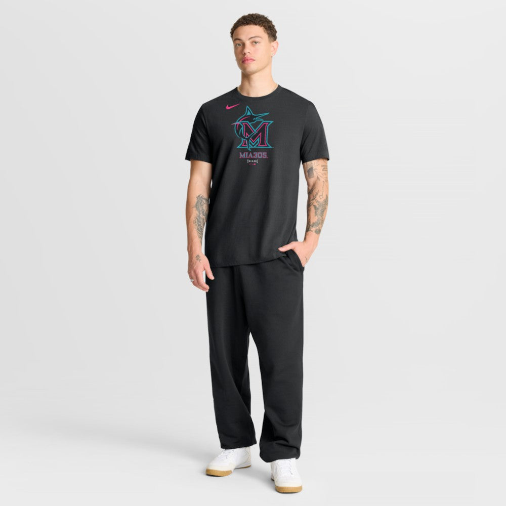 Miami Marlins Nike City Connect Large Logo T-Shirt Near Me