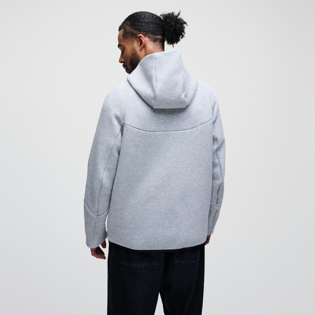 Green Bay Packers Tech Fleece Raglan Full-Zip Windrunner Hoodie - Heather Gray - Nike