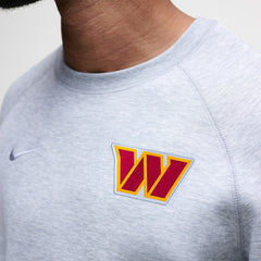 Washington Commanders Tech Fleece Raglan Sweatshirt - Heather Gray - Nike