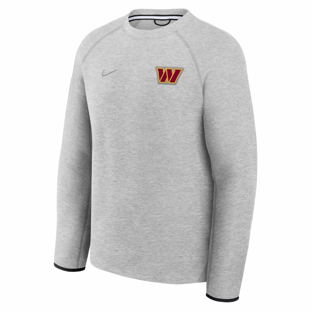 Washington Commanders Tech Fleece Raglan Sweatshirt - Heather Gray - Nike