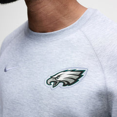 Philadelphia Eagles Tech Fleece Raglan Sweatshirt - Heather Gray - Nike