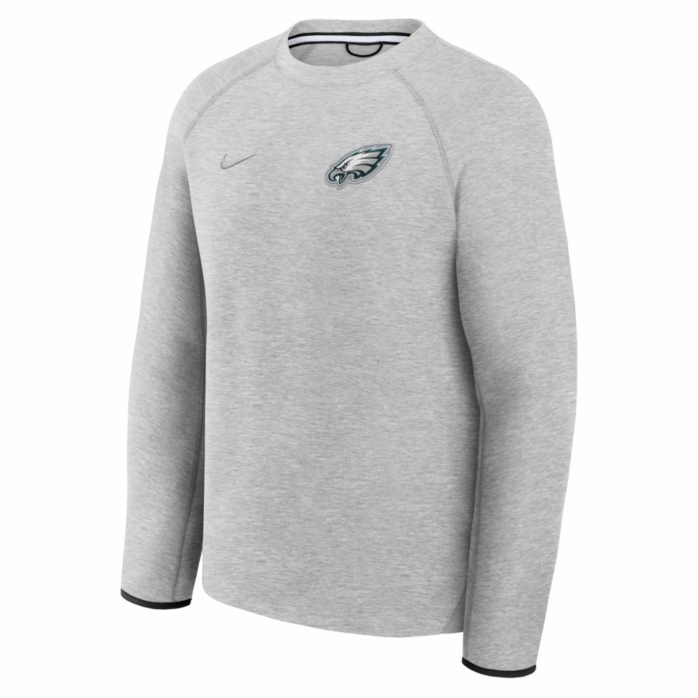 Philadelphia Eagles Tech Fleece Raglan Sweatshirt - Heather Gray - Nike