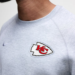 Kansas City Chiefs Tech Fleece Raglan Sweatshirt - Heather Gray - Nike