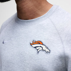 Denver Broncos Tech Fleece Raglan Sweatshirt - Heather Gray - Nike