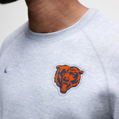 Chicago Bears Tech Fleece Raglan Sweatshirt - Heather Gray - Nike