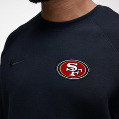 San Francisco 49ers Tech Fleece Raglan Sweatshirt - Black - Nike