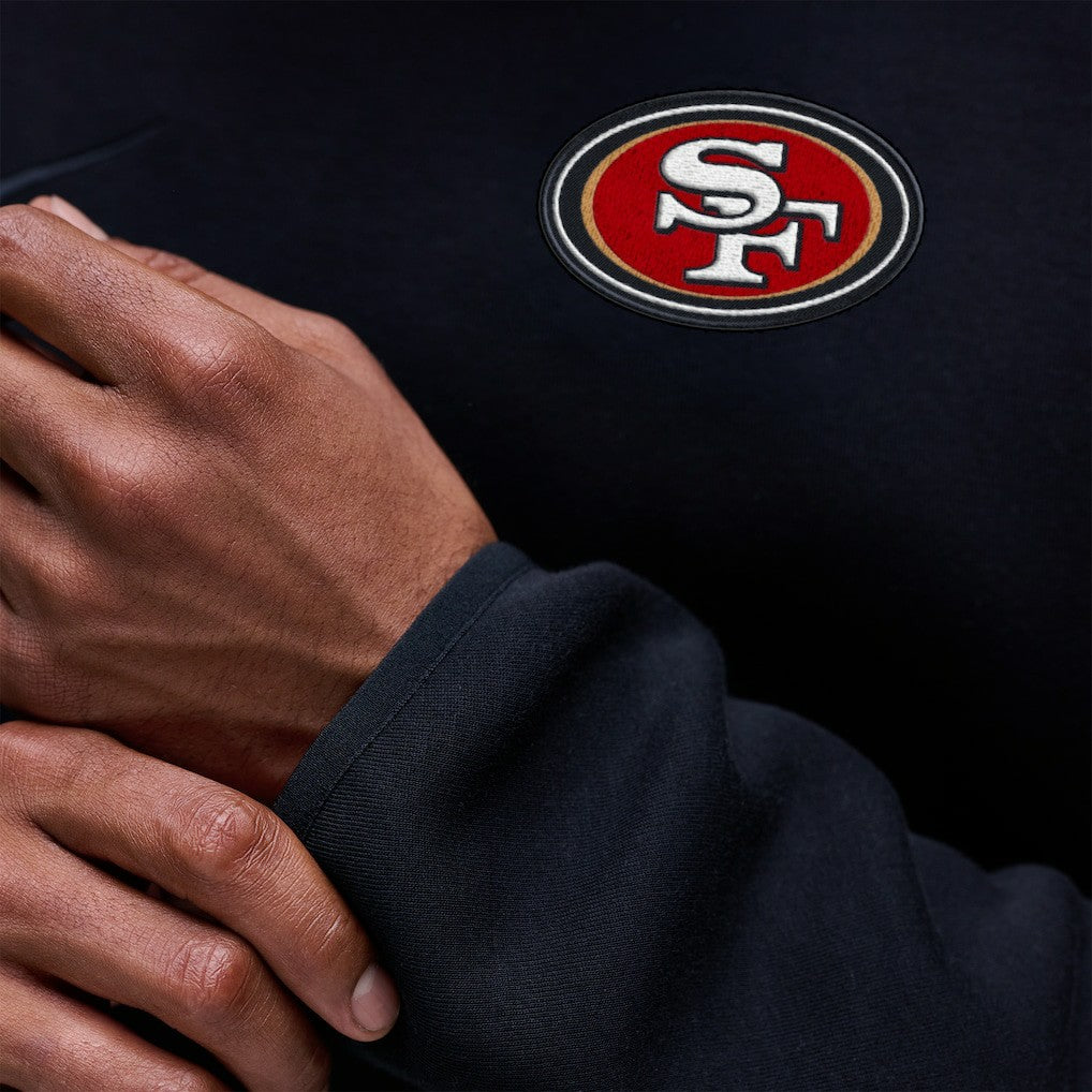 San Francisco 49ers Tech Fleece Raglan Sweatshirt - Black - Nike
