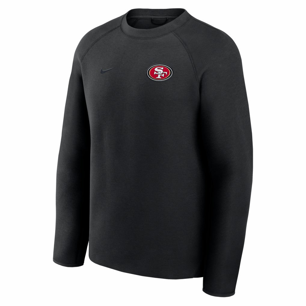 San Francisco 49ers Tech Fleece Raglan Sweatshirt - Black - Nike