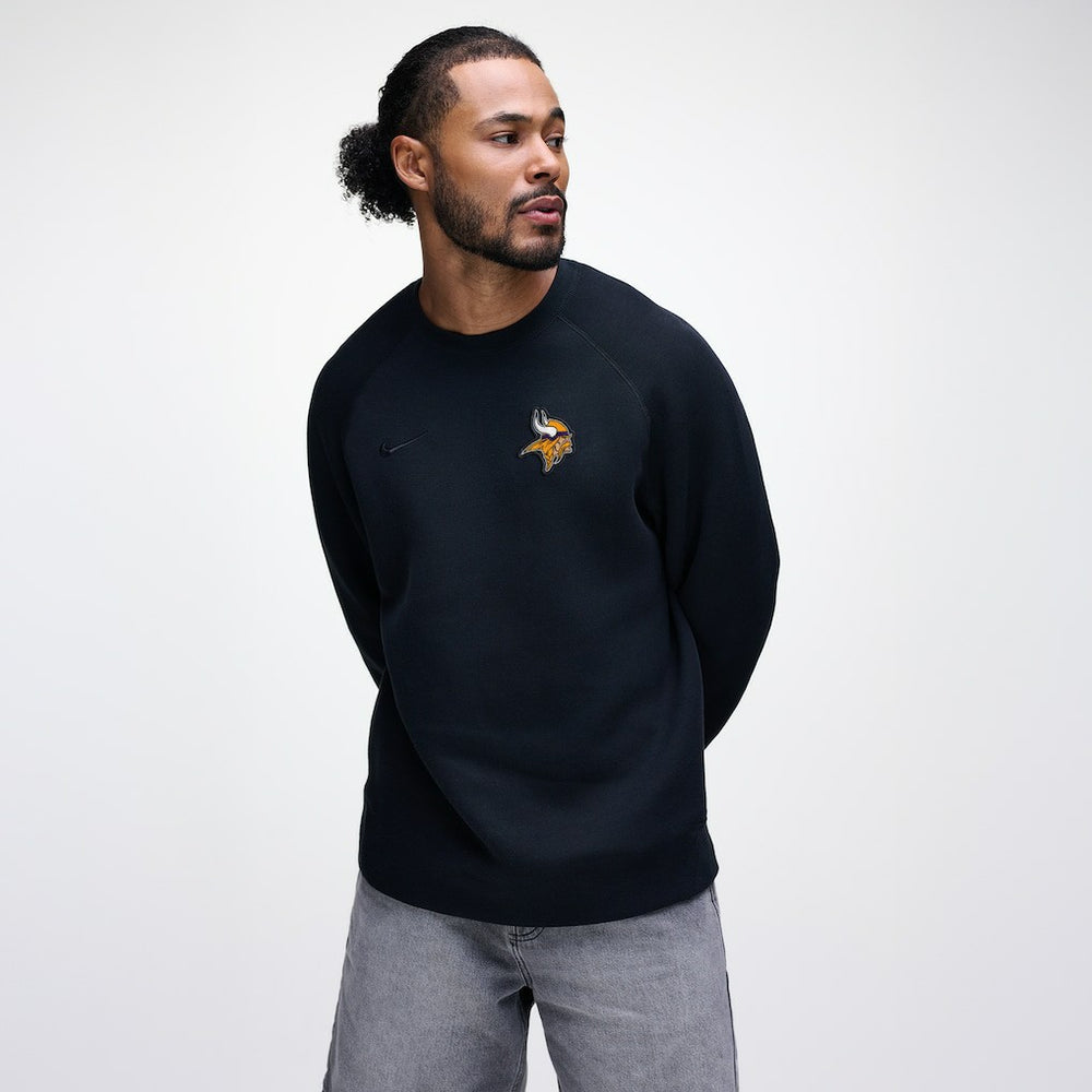 Minnesota Vikings Tech Fleece Raglan Sweatshirt - Black - Nike