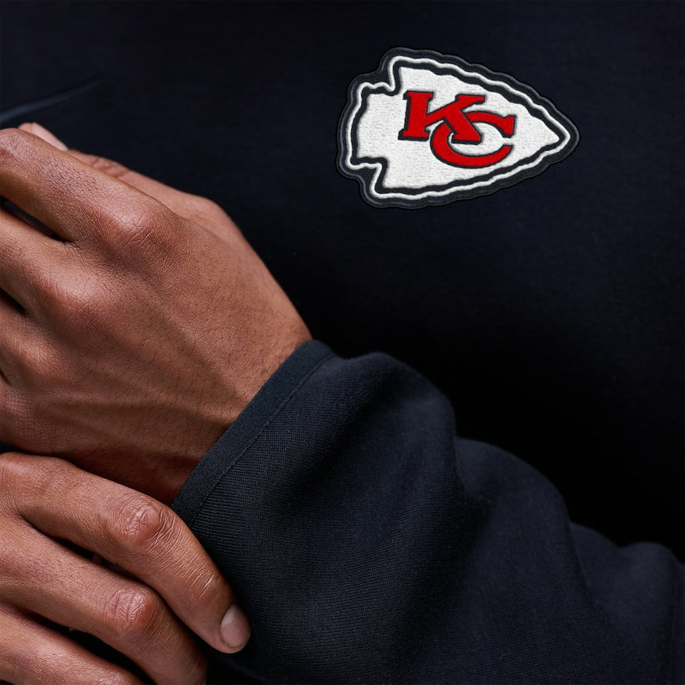 Kansas City Chiefs Tech Fleece Raglan Sweatshirt - Black - Nike