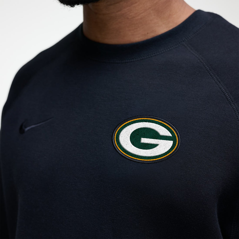 Green Bay Packers Tech Fleece Raglan Sweatshirt - Black - Nike