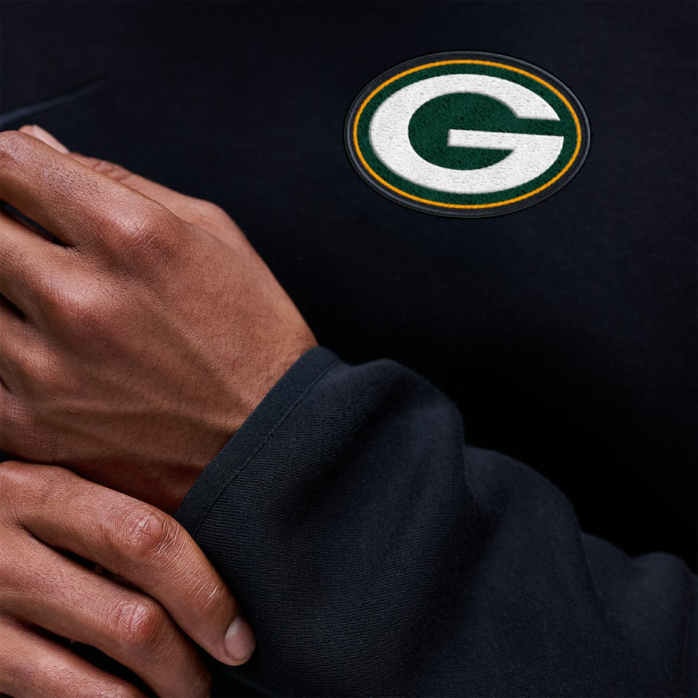 Green Bay Packers Tech Fleece Raglan Sweatshirt - Black - Nike