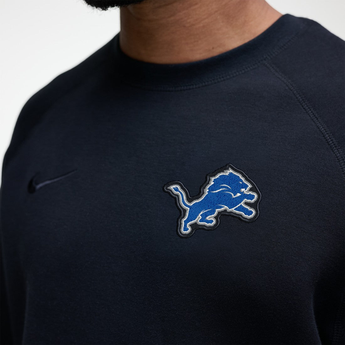 Detroit Lions Tech Fleece Raglan Sweatshirt - Black - Nike
