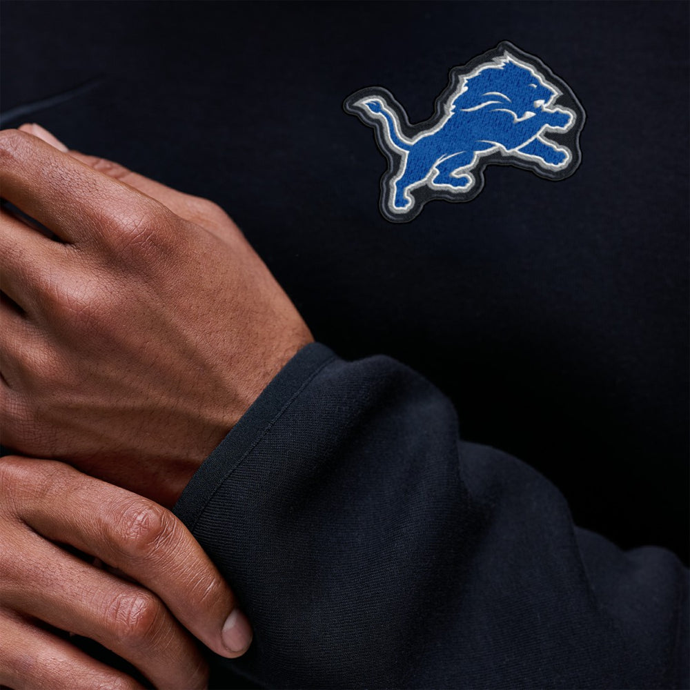 Detroit Lions Tech Fleece Raglan Sweatshirt - Black - Nike