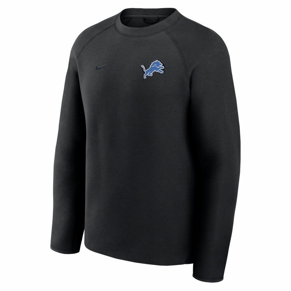 Detroit Lions Tech Fleece Raglan Sweatshirt - Black - Nike