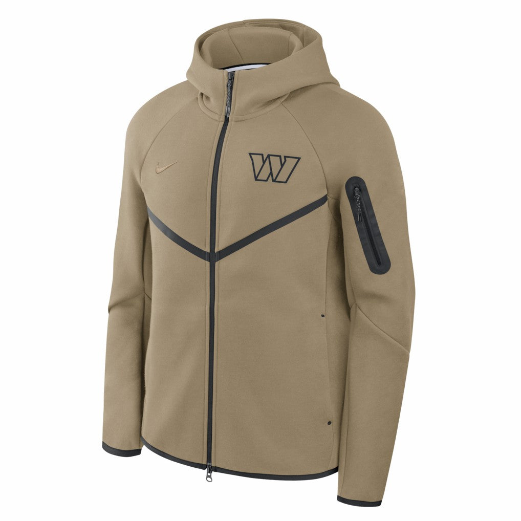 Washington Commanders Tech Fleece Raglan Full-Zip Windrunner Hoodie - Olive - Nike
