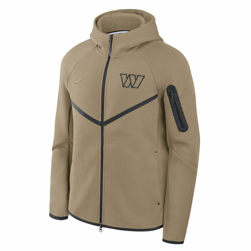 Washington Commanders Tech Fleece Raglan Full-Zip Windrunner Hoodie - Olive - Nike
