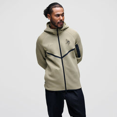 Minnesota Vikings Tech Fleece Raglan Full-Zip Windrunner Hoodie - Olive - Nike