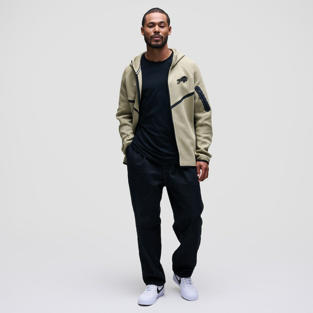 Buffalo Bills Tech Fleece Raglan Full-Zip Windrunner Hoodie - Olive - Nike