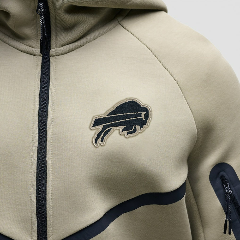 Buffalo Bills Tech Fleece Raglan Full-Zip Windrunner Hoodie - Olive - Nike