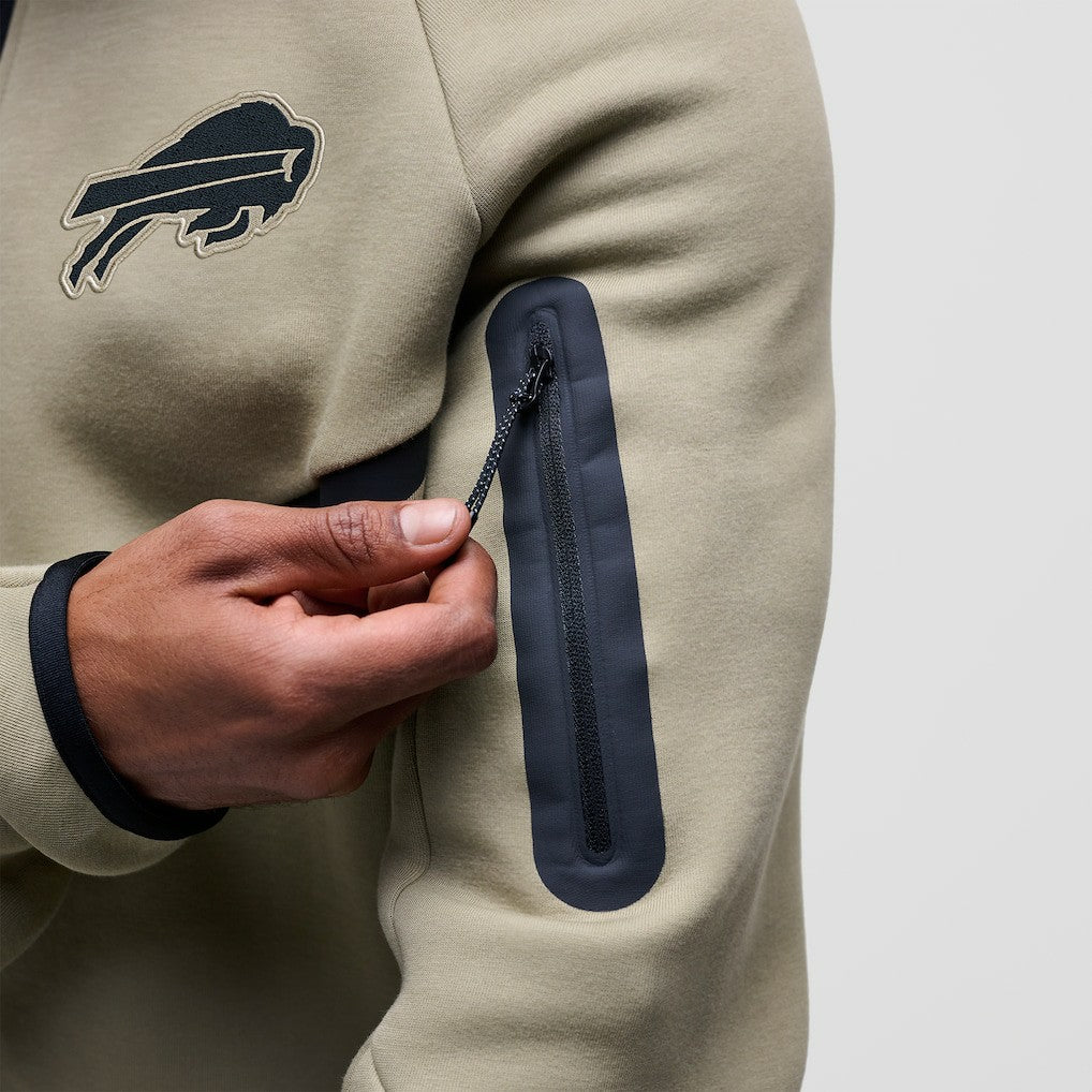 Buffalo Bills Tech Fleece Raglan Full-Zip Windrunner Hoodie - Olive - Nike
