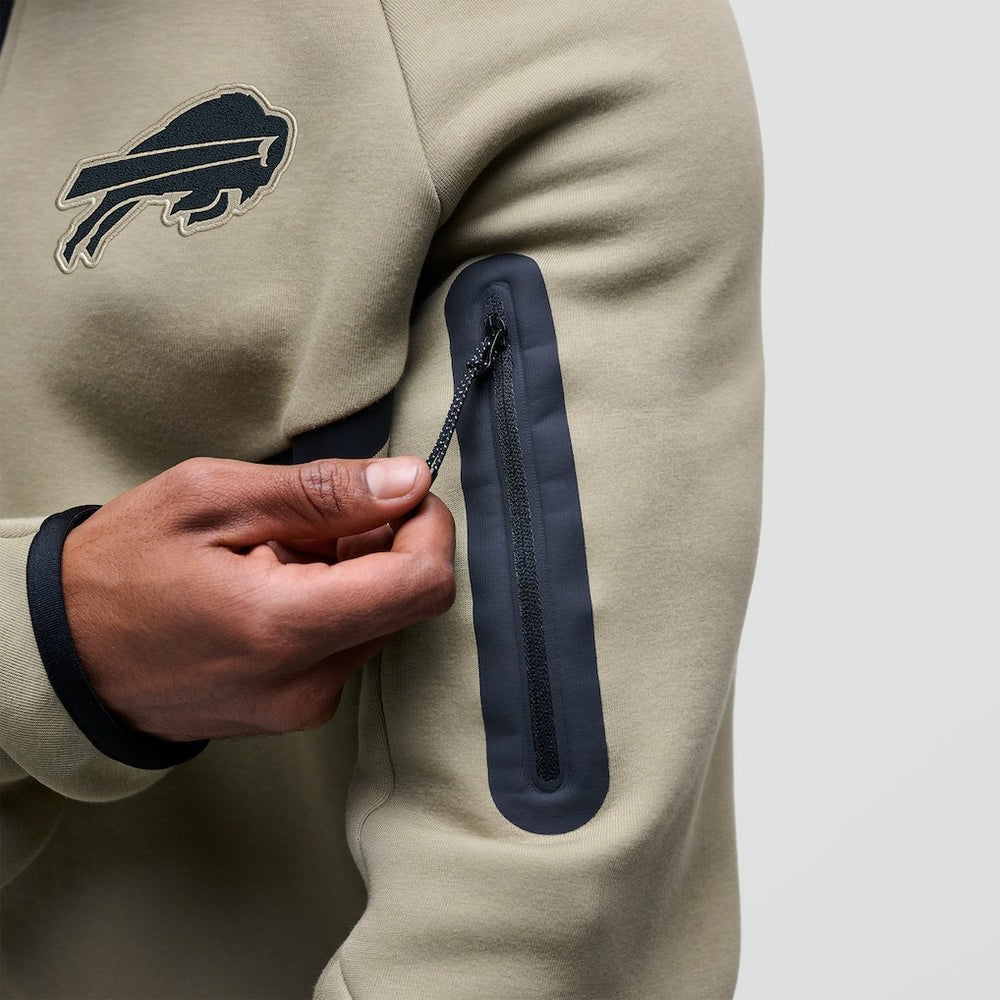 Buffalo Bills Tech Fleece Raglan Full-Zip Windrunner Hoodie - Olive - Nike