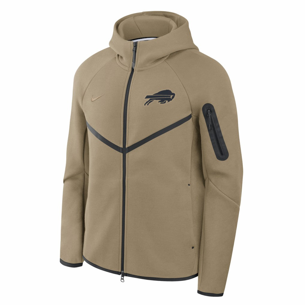 Buffalo Bills Tech Fleece Raglan Full-Zip Windrunner Hoodie - Olive - Nike
