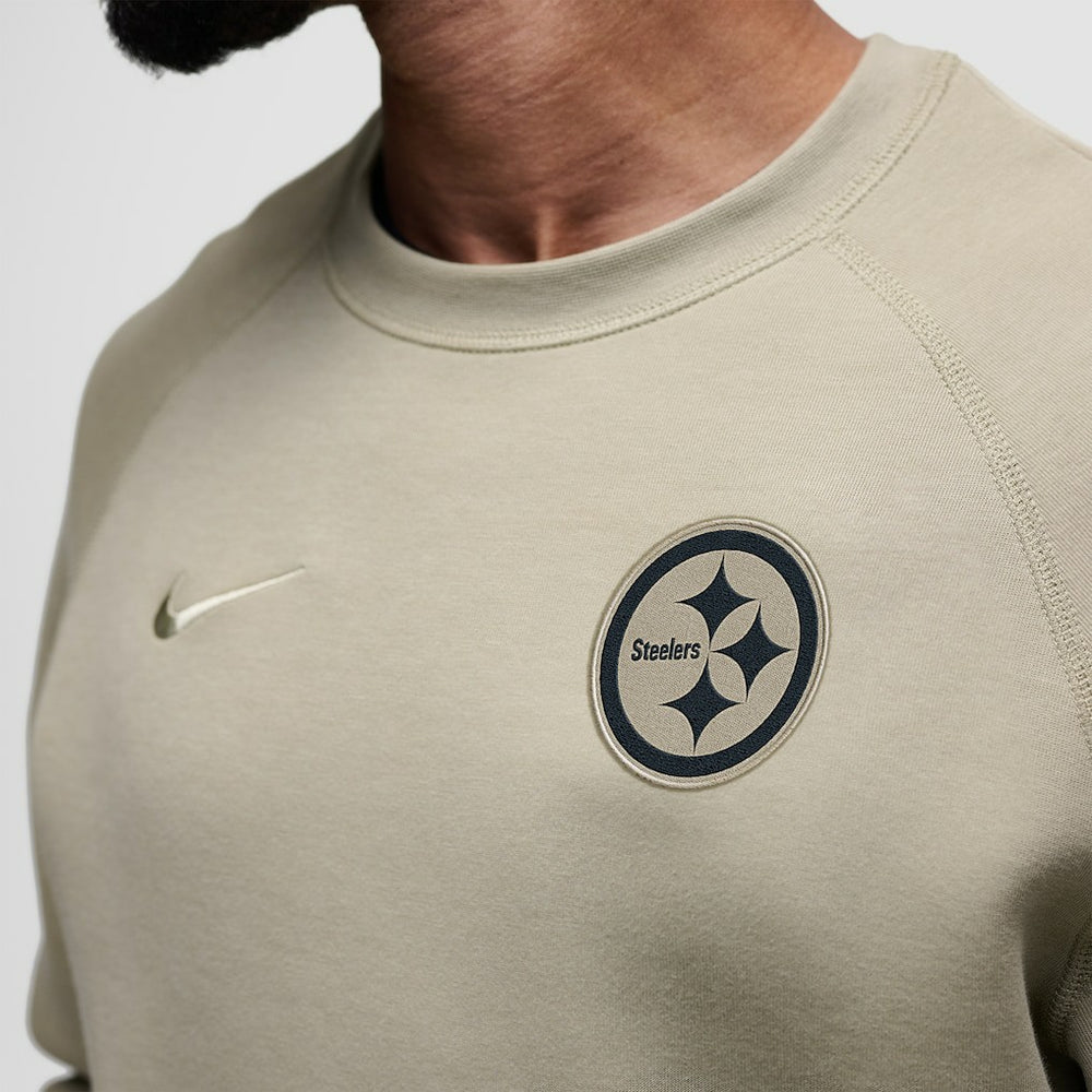 Pittsburgh Steelers Tech Fleece Raglan Sweatshirt - Olive - Nike
