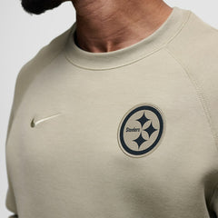 Pittsburgh Steelers Tech Fleece Raglan Sweatshirt - Olive - Nike
