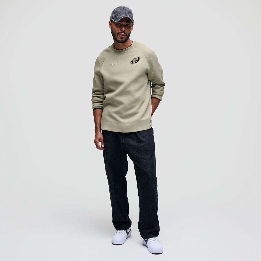 Philadelphia Eagles Tech Fleece Raglan Sweatshirt - Olive - Nike