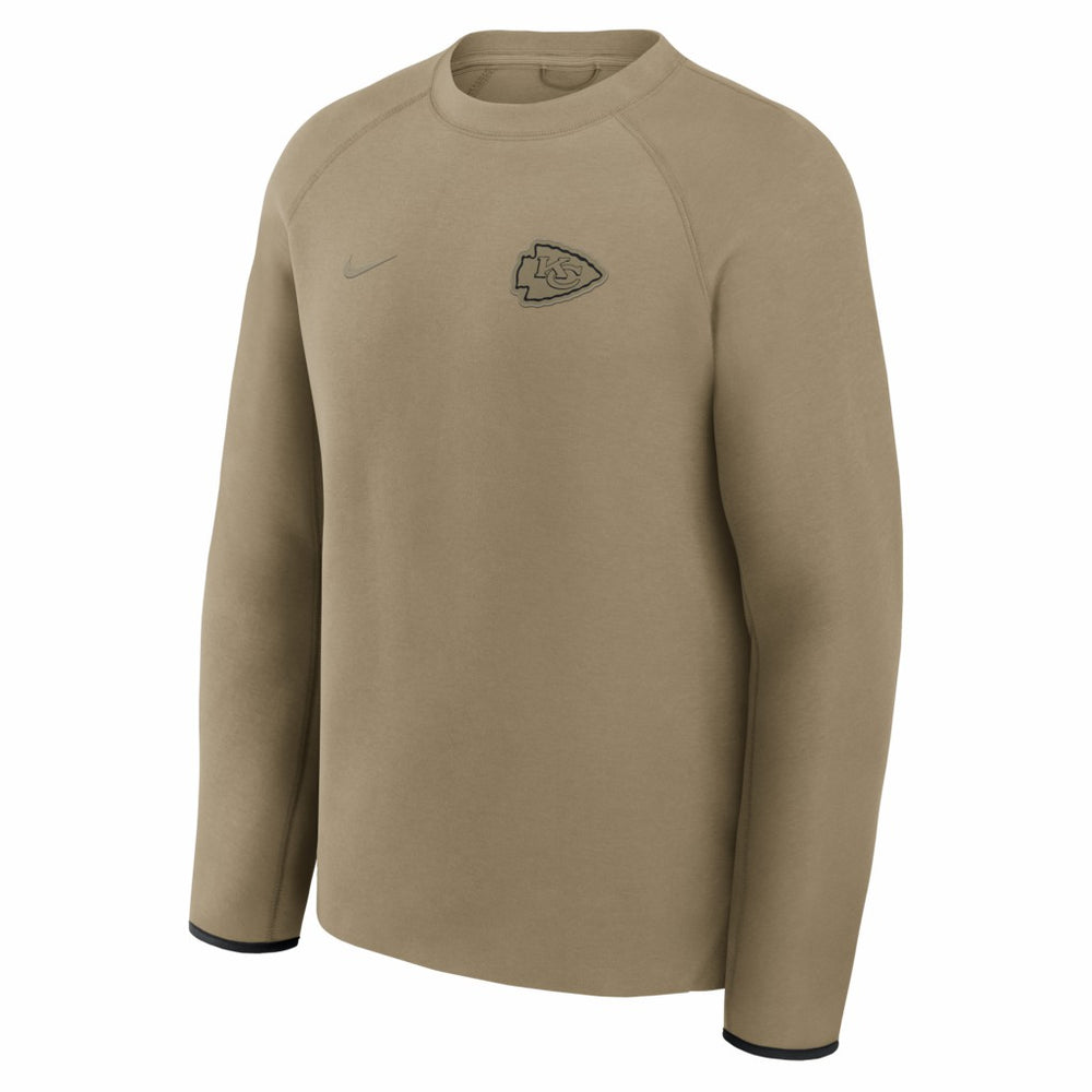 Kansas City Chiefs Tech Fleece Raglan Sweatshirt - Olive - Nike
