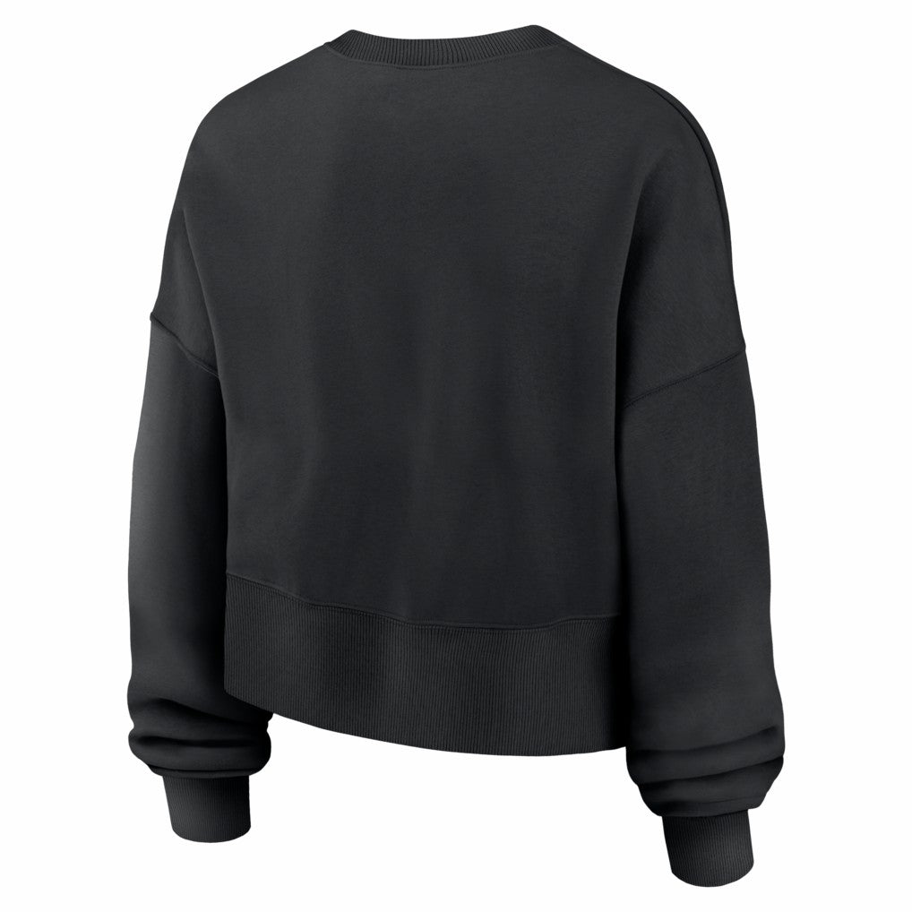 New England Patriots Women's Oversized High Hip Legacy Arch Phoenix Fleece Sweatshirt - Black - Nike