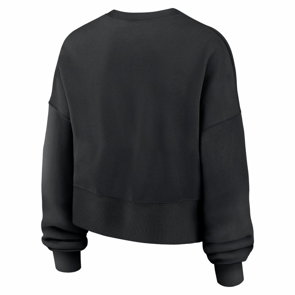 New England Patriots Women's Oversized High Hip Legacy Arch Phoenix Fleece Sweatshirt - Black - Nike