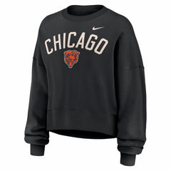 Chicago Bears Women's Oversized High Hip Legacy Arch Phoenix Fleece Sweatshirt - Black - Nike