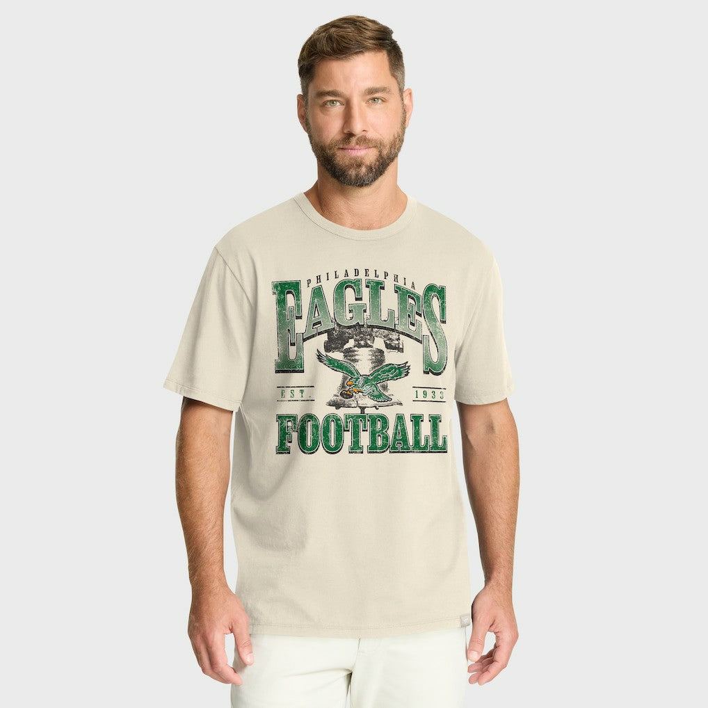 Philadelphia Eagles Team Archives T-Shirt - Cream - Fanatics