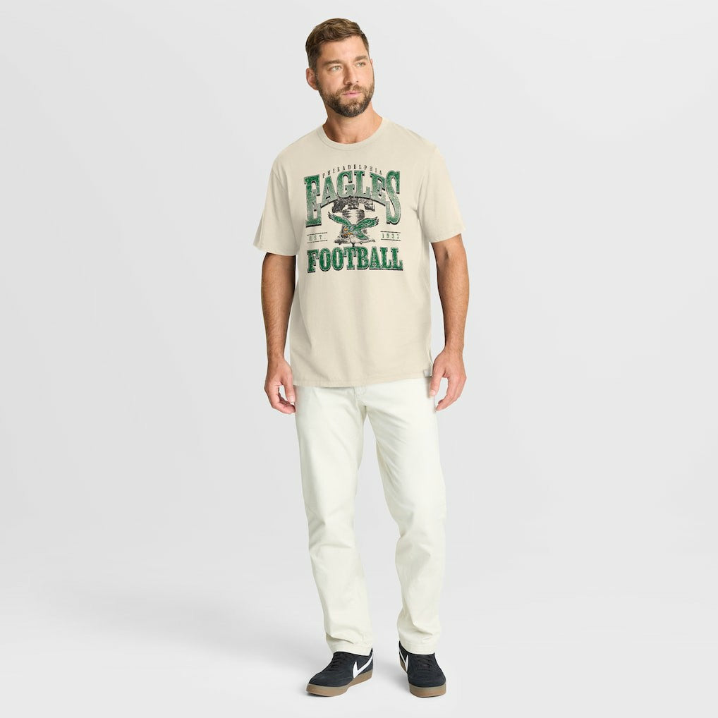 Philadelphia Eagles Team Archives T-Shirt - Cream - Fanatics