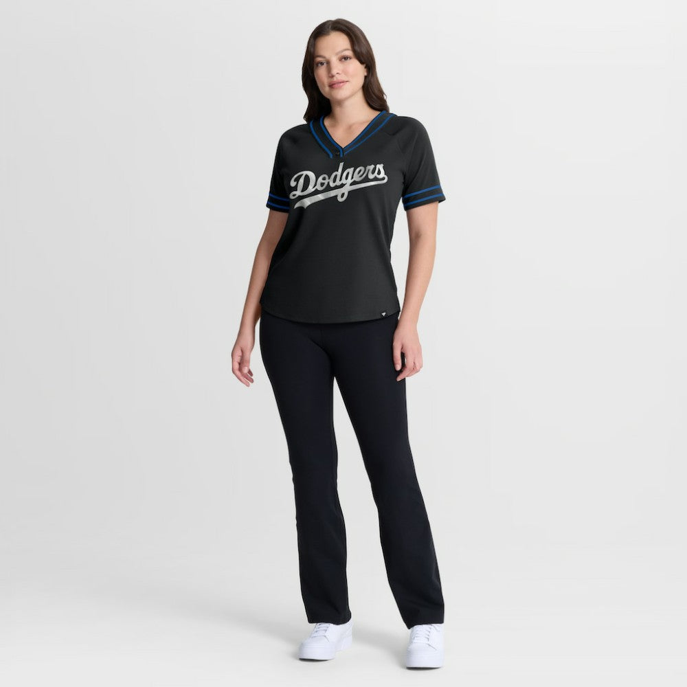Los Angeles Dodgers Fanatics Women's Diva Race Ahead Raglan V-Neck T-Shirt Near Me