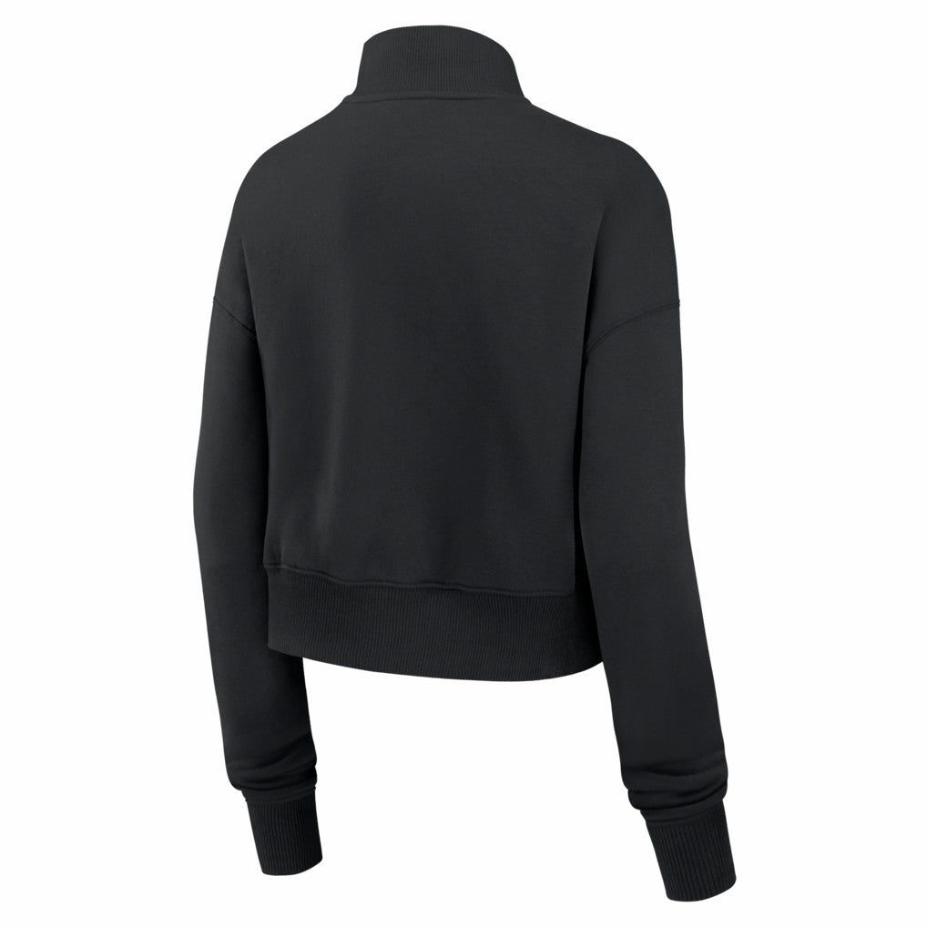 New England Patriots Women's Legacy Phoenix Fleece Cropped Half-Zip Sweatshirt - Black - Nike