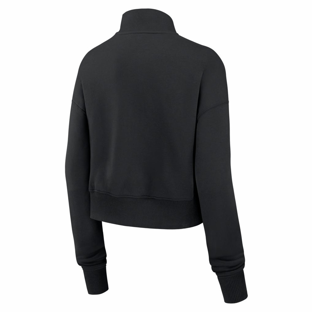 New England Patriots Women's Legacy Phoenix Fleece Cropped Half-Zip Sweatshirt - Black - Nike