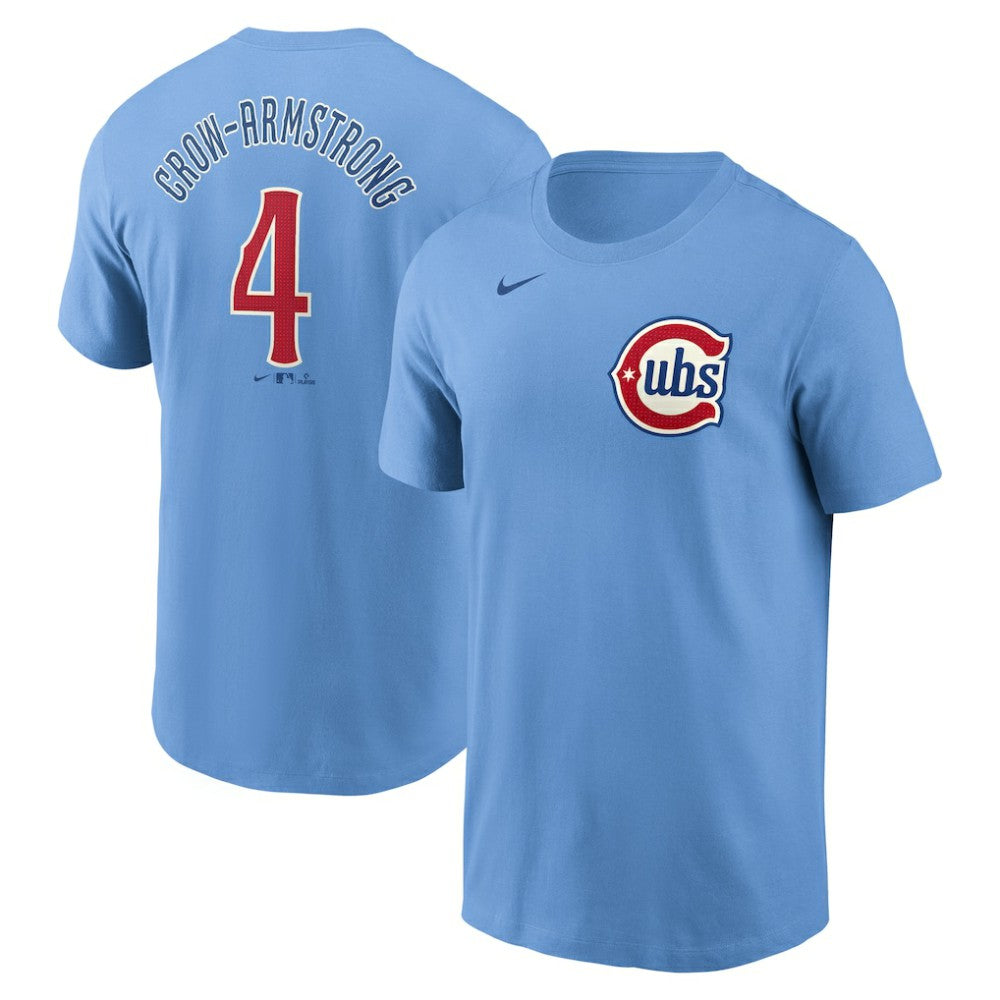 Pete Crow-Armstrong Chicago Cubs Nike Fuse Name & Number T-Shirt Sale