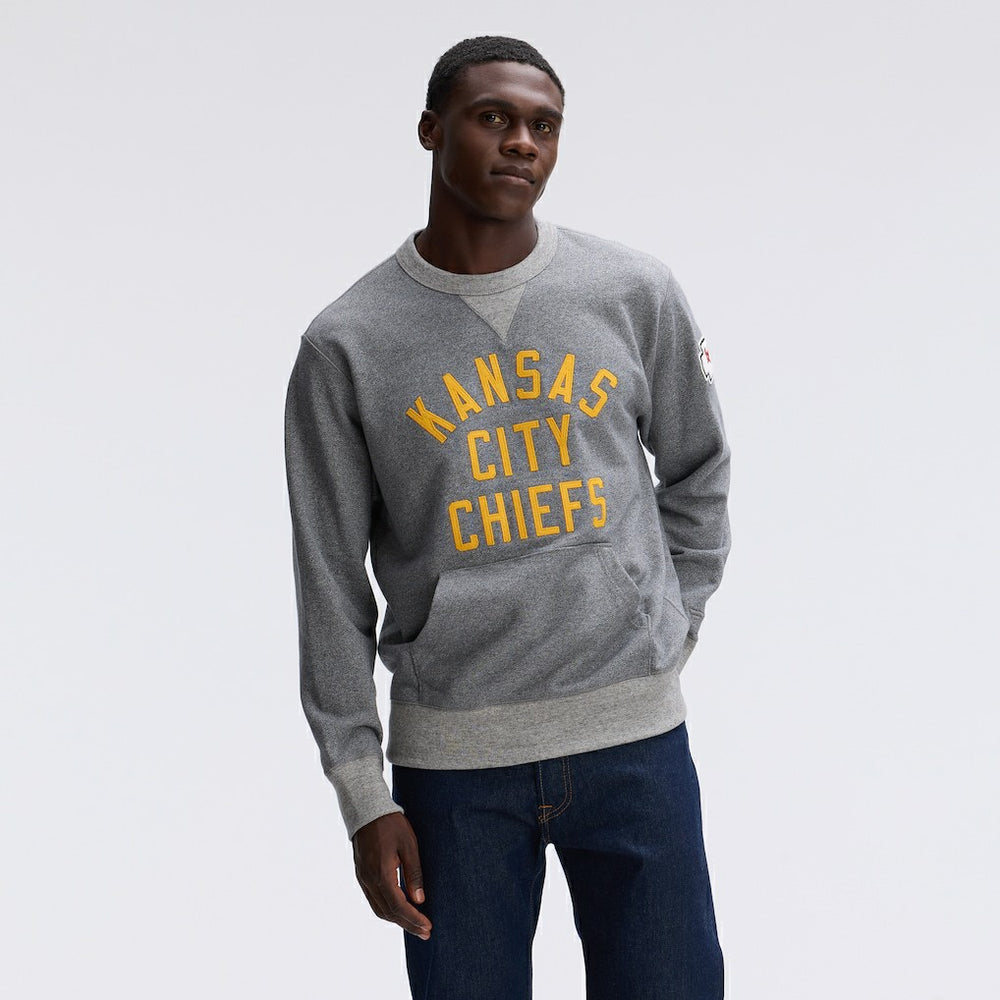 Kansas City Chiefs IconicFleece Pocket Sweatshirt - Athletic Heather Gray - Fanatics