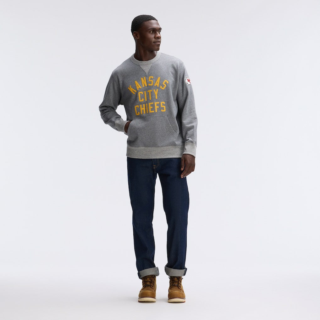 Kansas City Chiefs IconicFleece Pocket Sweatshirt - Athletic Heather Gray - Fanatics
