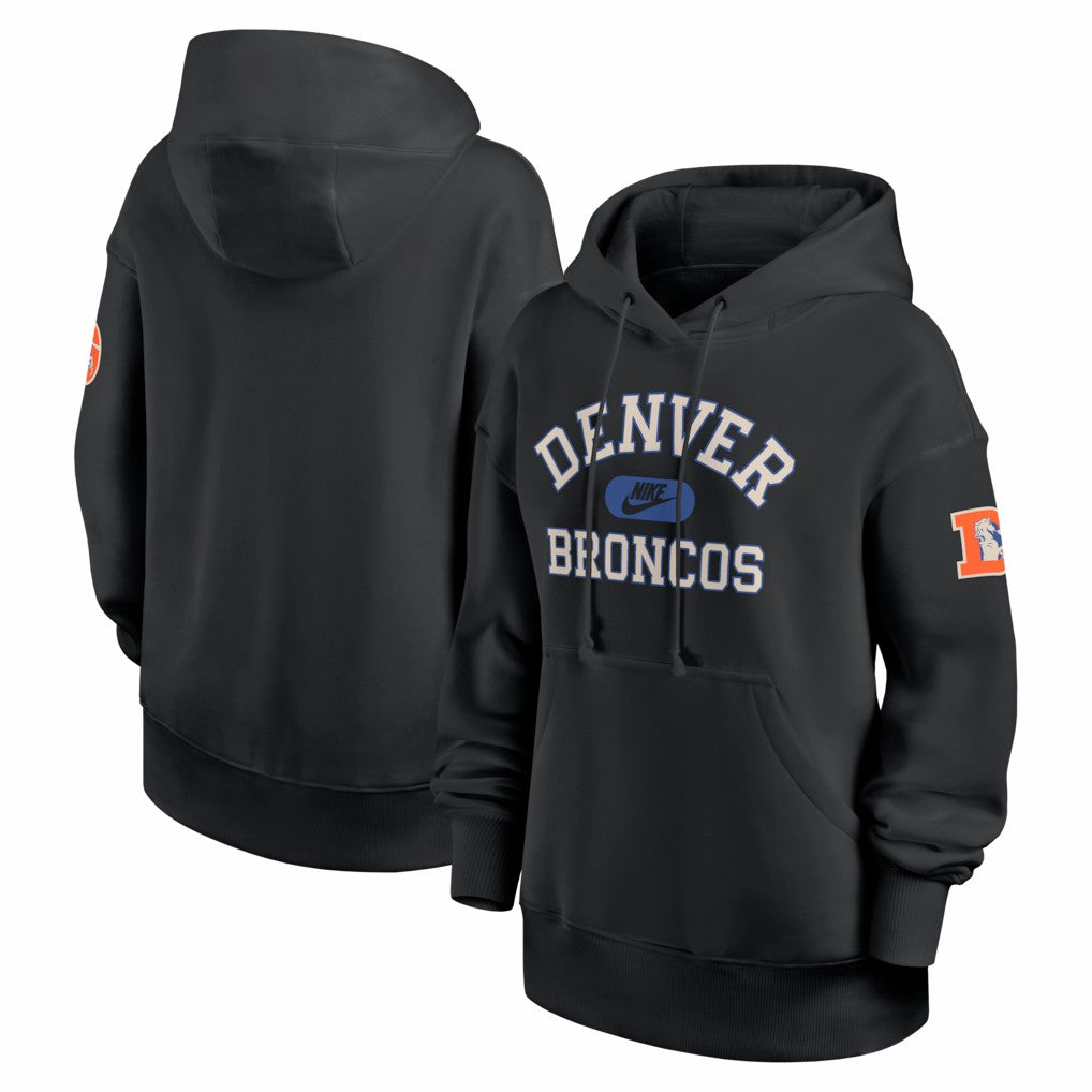 Denver Broncos Women's Oversized Legacy Phoenix Hoodie - Black - Nike