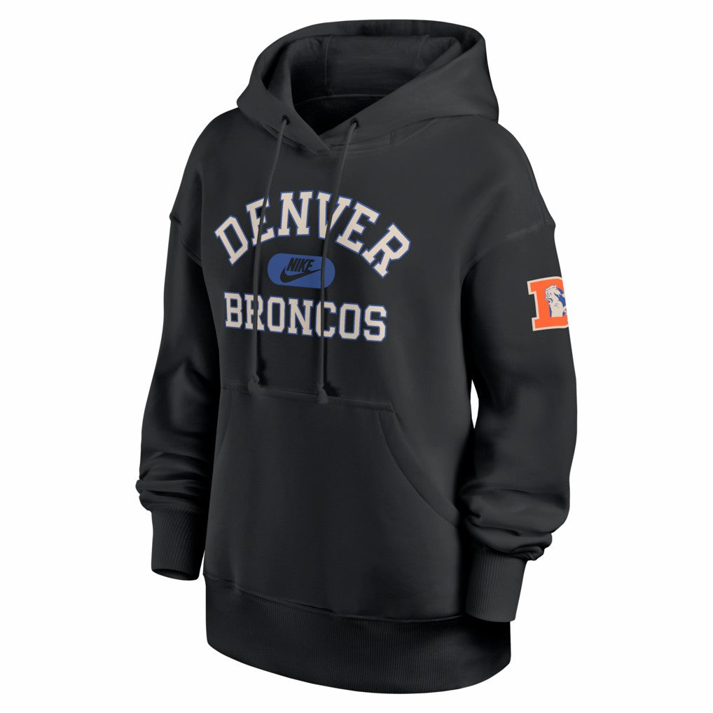 Denver Broncos Women's Oversized Legacy Phoenix Hoodie - Black - Nike