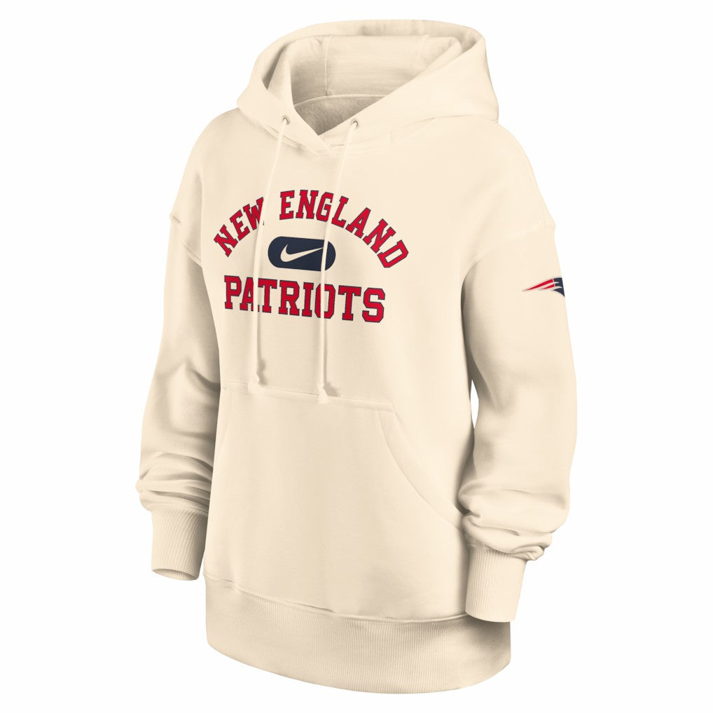 New England Patriots Women's Oversized Legacy Phoenix Hoodie - Natural - Nike